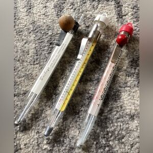 Vintage Combination Candy and Deep Frying Thermometers, Lot Of 3
